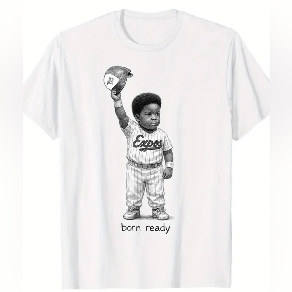 XL NWOT Unisex polyester Jersey Type T-Shirt with Vladdy Born Ready Print